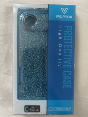 Blue Glitter Protective Phone Case